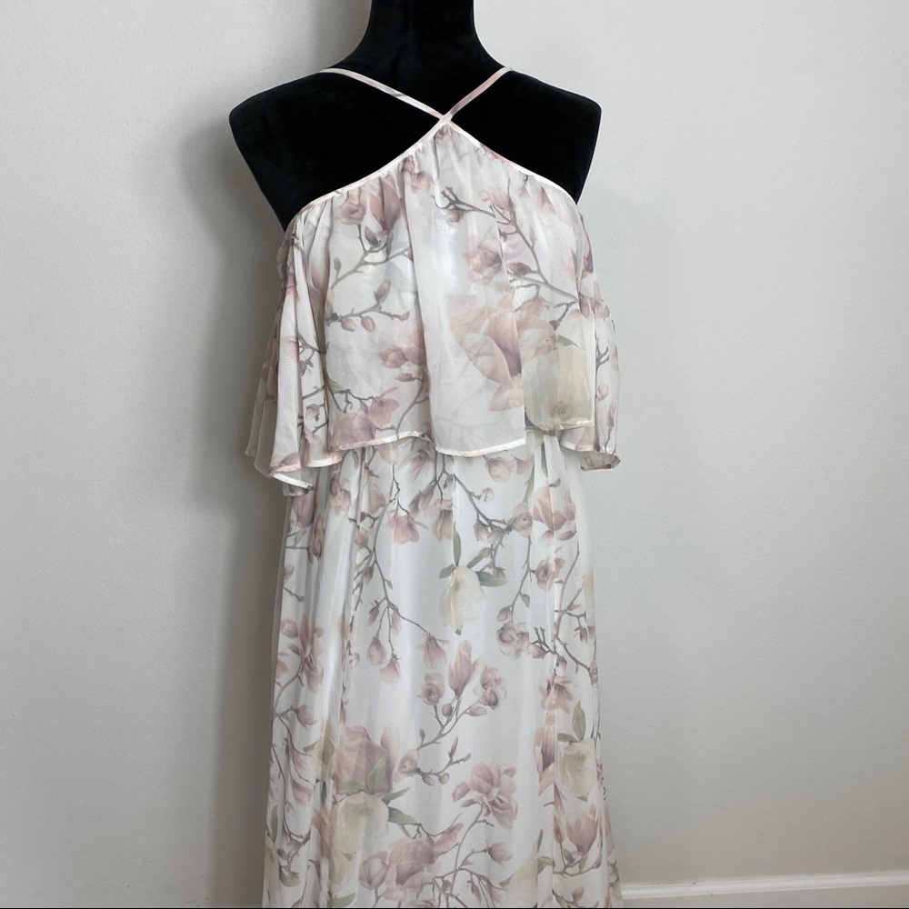 Show Me Your Mumu Caitlin Floral Maxi Ruffle Gown M